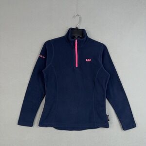 Helly Hansen Pullover Womens Medium Blue Fleece 1/4 Zip Outside TV Top Sailing